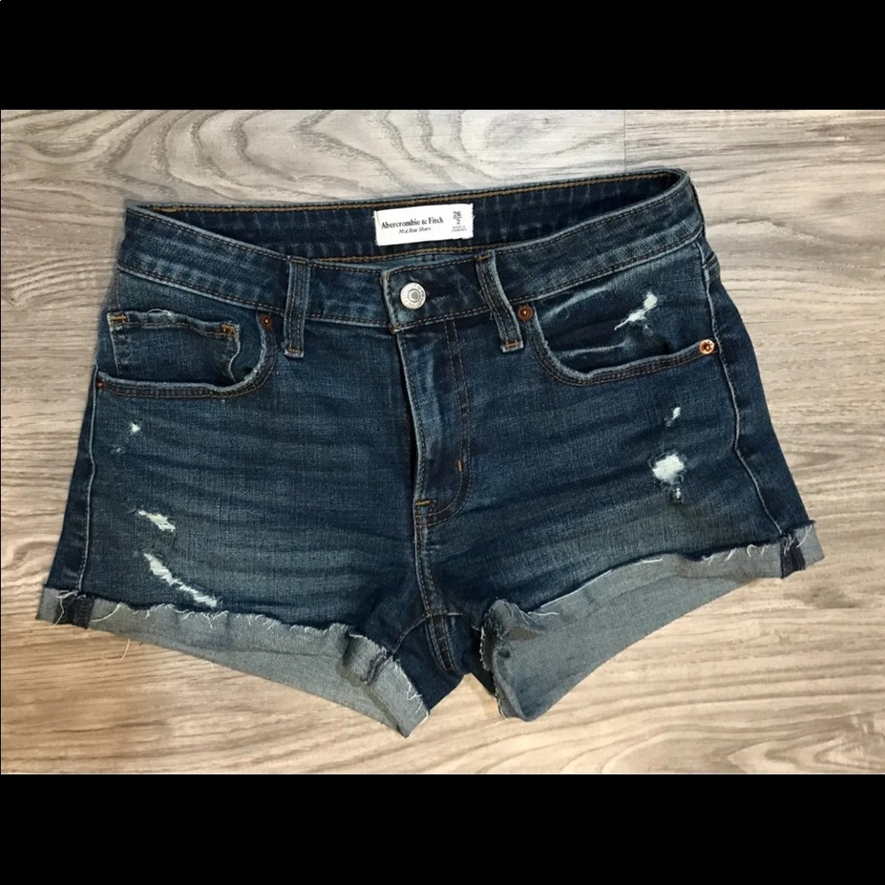 Abercrombie Mid-Rise Denim Shorts